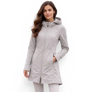 Lululemon Apres Practice Anorak Soft Shell Jacket 10 Ghost Floral Damask Cream